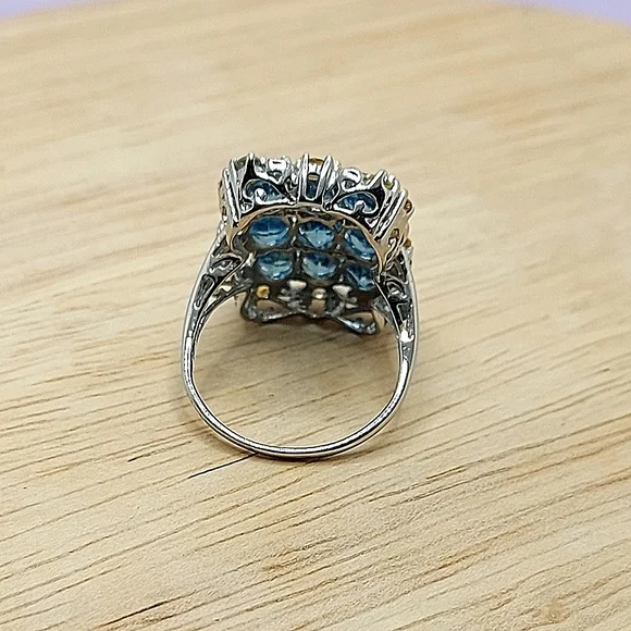 Natural Oval Swiss Blue Topaz 6x4mm Sapphire 925 Sterling Silver Ring Sz 7 - Picture 8 of 13